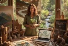 Artwork by Brandi Loge highlighting her conscious design philosophy